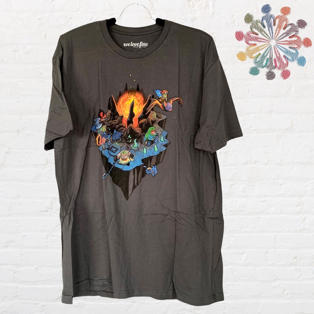 Dota 2 'Dire Ancient' Gaming Graphic T-Shirt in Gray Size XL